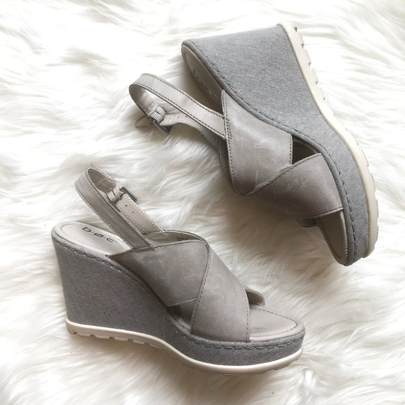gray wedge sandals